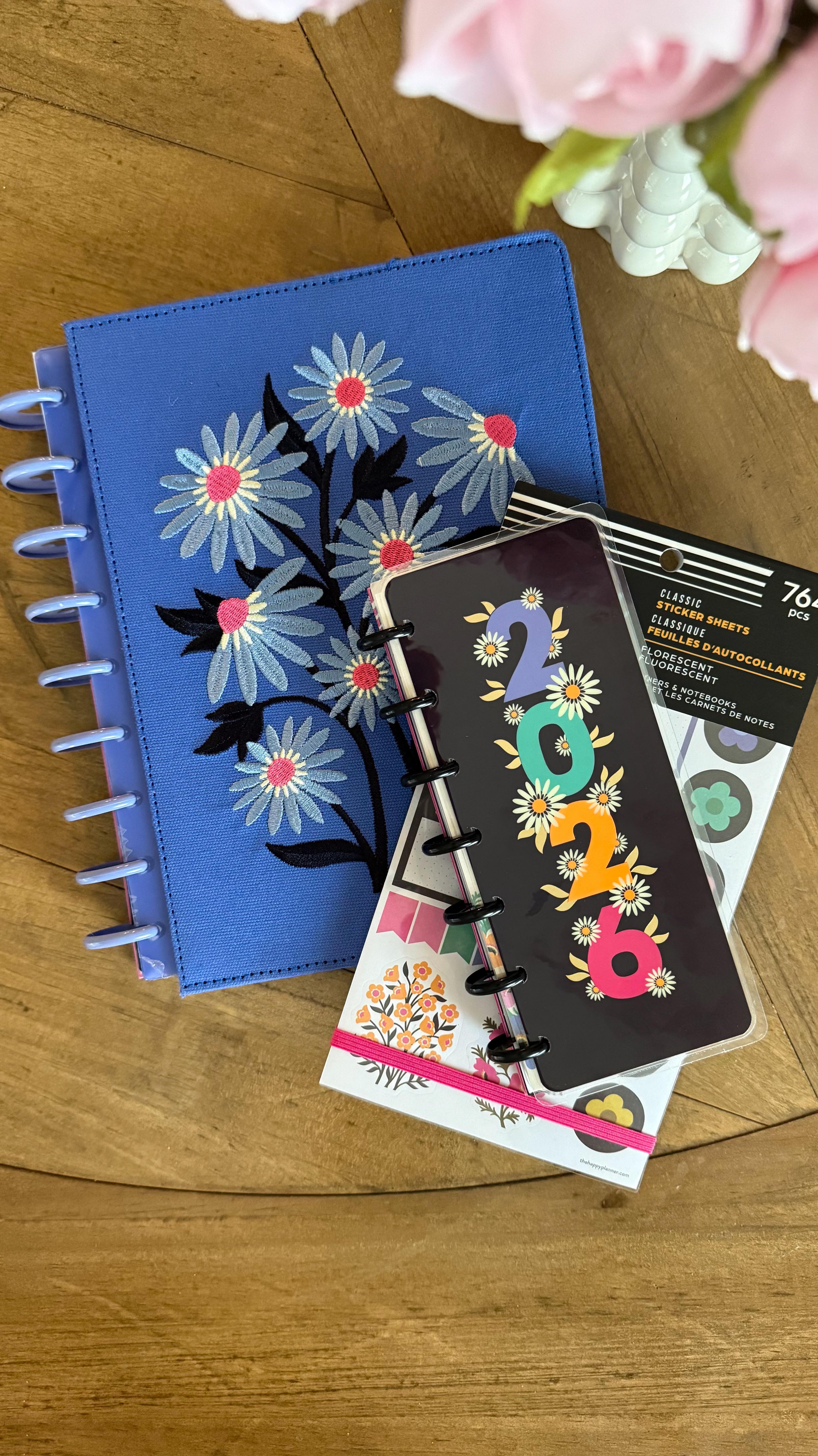 Instagram post by @momandagirlwithplans for The Happy Planner. Caption reads: This Florescent Collection is SO PRETTY! I love....