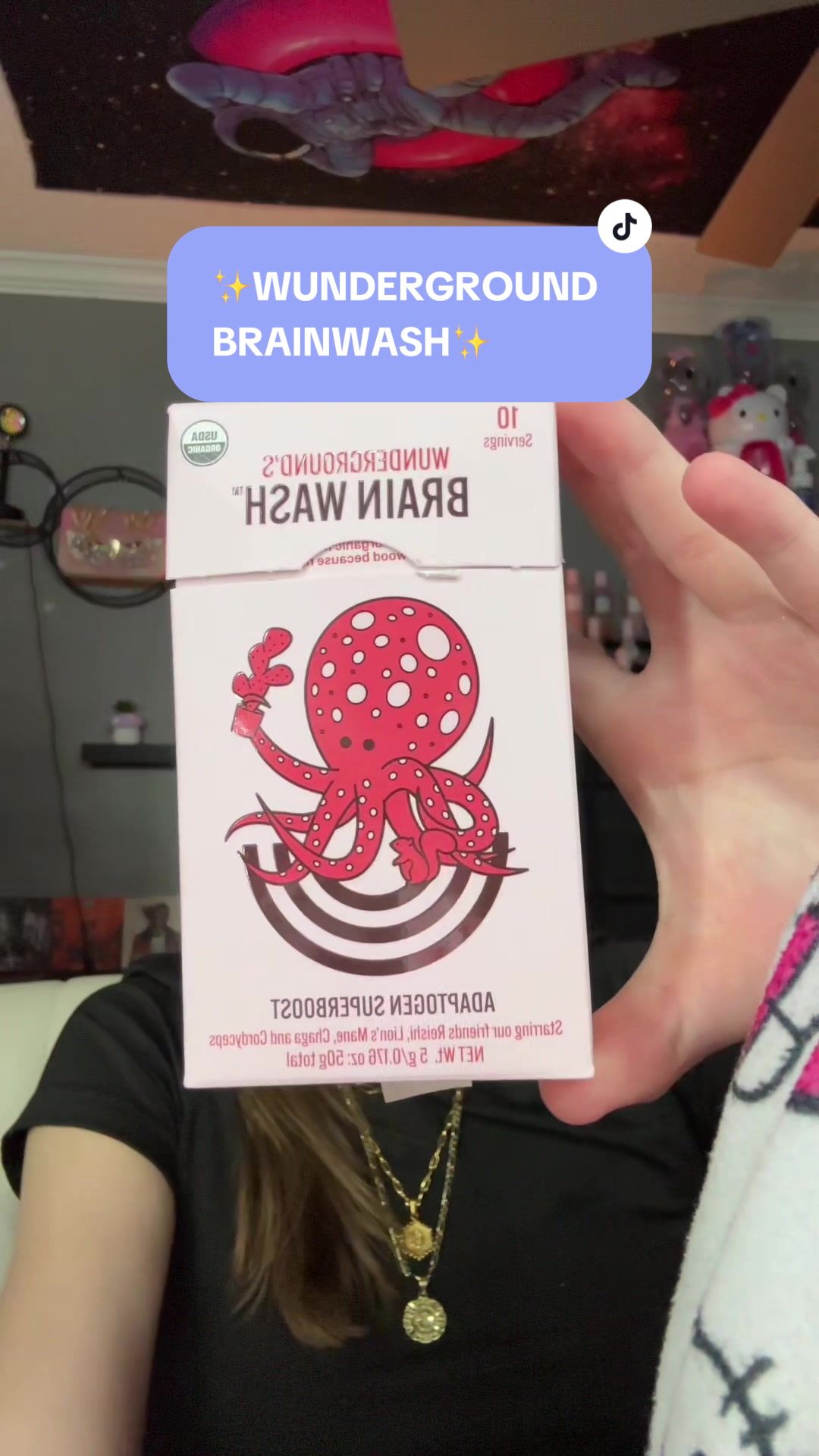 TikTok post by @olivia.cren for Wunderground Coffee. Caption reads: I actually felt my body relax after taking this.....