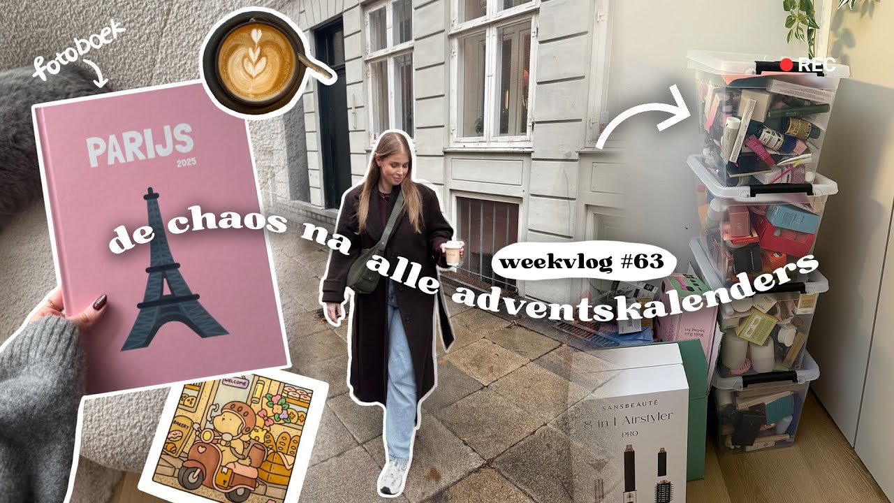 YouTube post by @makemeblush for Charlotte Tilbury. Caption reads: The enormous chaos with all advent calendars 😱‼️....