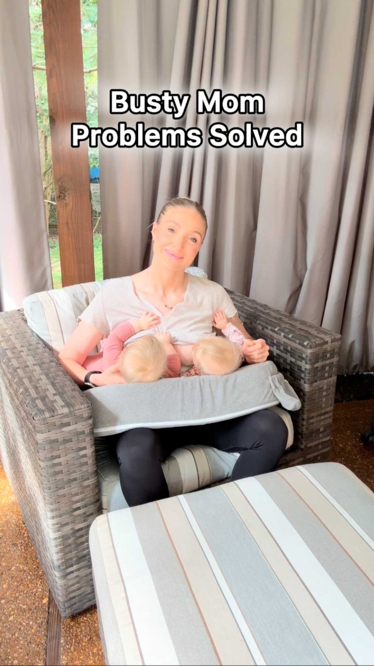 Instagram post by @mads_gainz for Momcozy. Caption reads: Nursing with a fuller chest? IYKYK. 😅⁣
⁣
The....