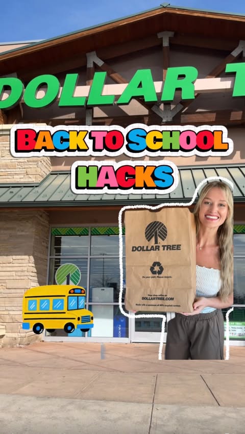 Instagram post by @emmavillaneda for Dollar Tree. Caption reads: Ad @DollarTree out here preparing us all for Back....