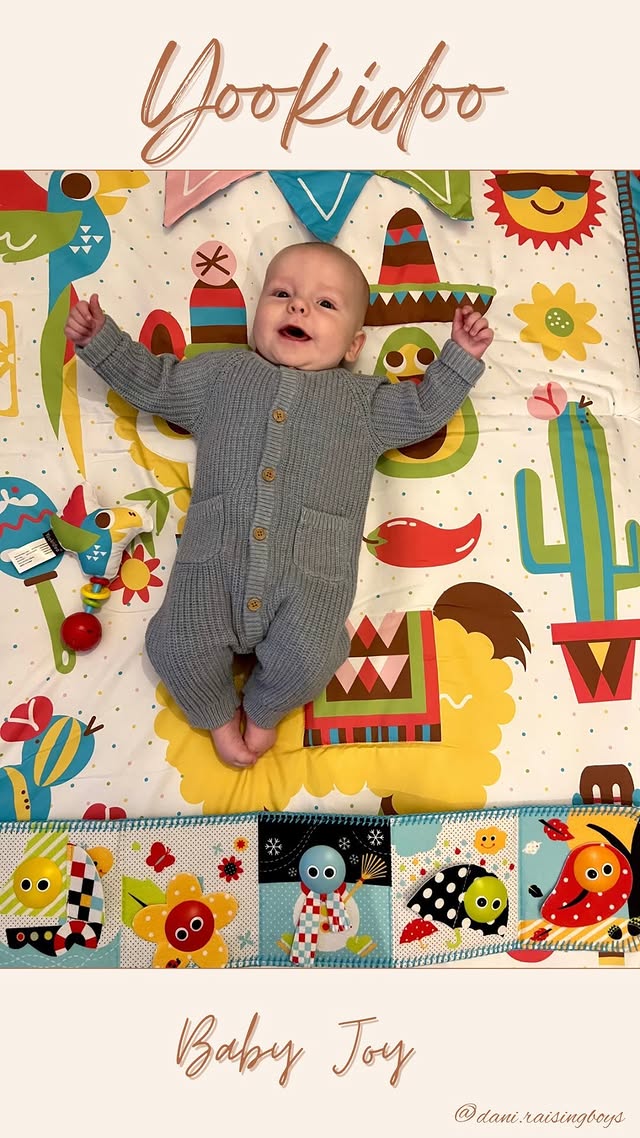 Instagram post by @dani.raisingboys for Yookidoo. Caption reads: [Ad/ Pr product] Yookidoo Play is colourful! We....