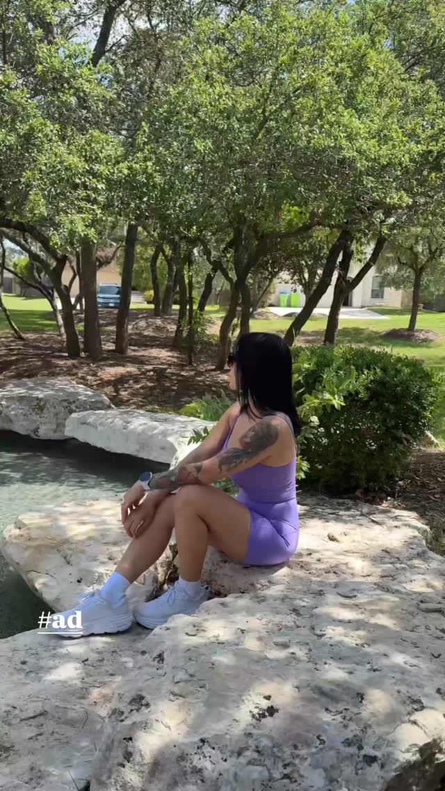 Instagram post by @heyitsrubee for New Chapter. Caption reads: #ad From running errands to chasing a little peace....