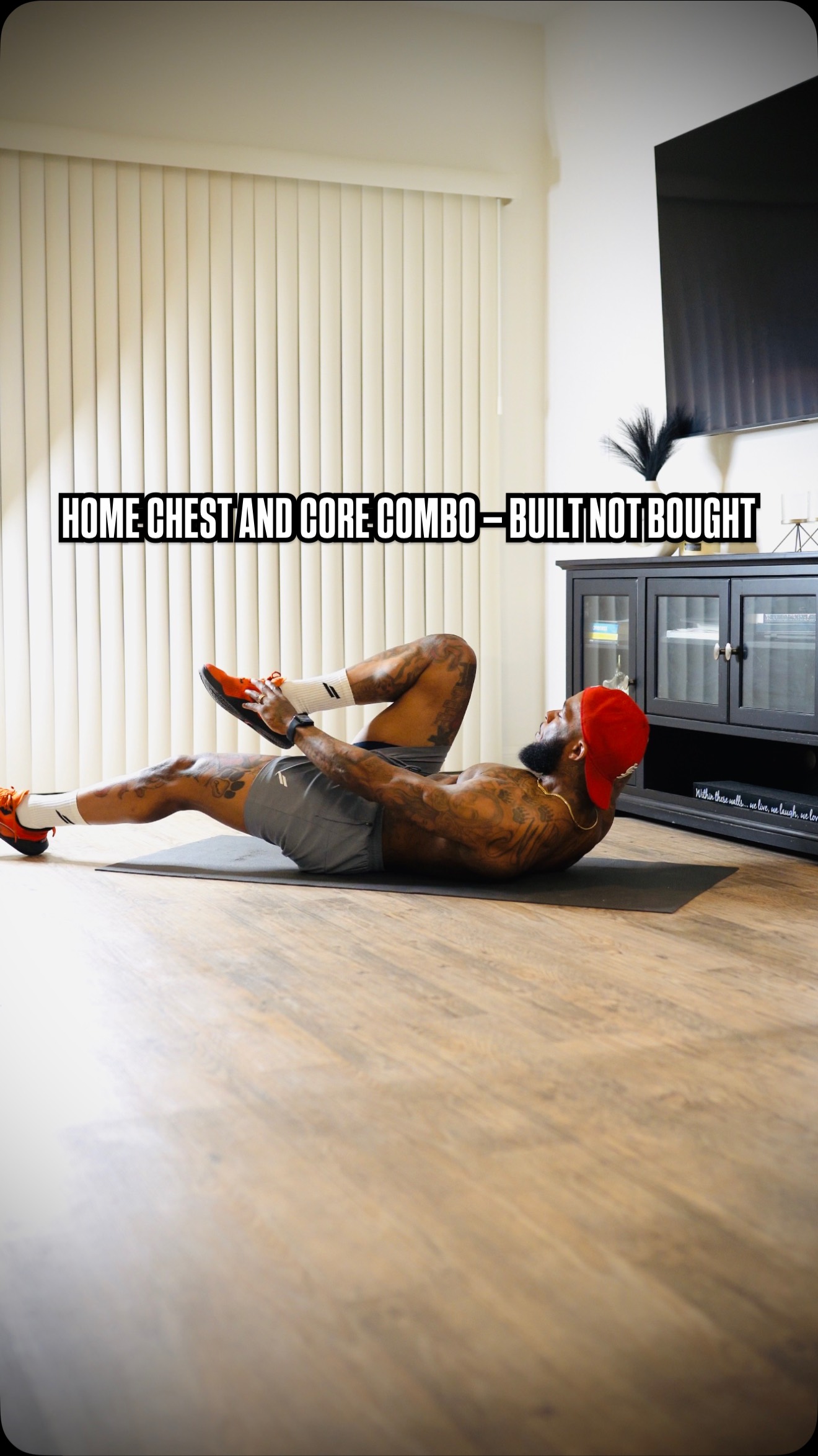 Instagram post by @allways_flamen for Doyoueven. Caption reads: HOME CHEST AND CORE COMBO — BUILT NOT BOUGHT....