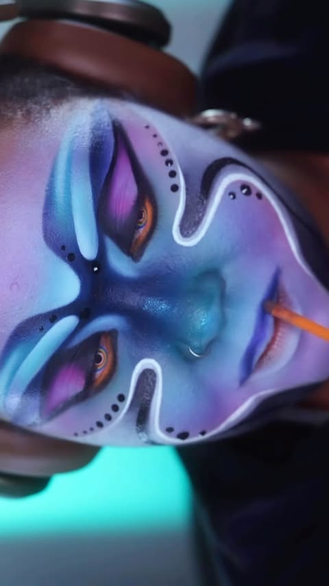 Instagram post by @makeupbynamaisa for Mehron Makeup. Caption reads: [...] how to cover brows on my profile) -....