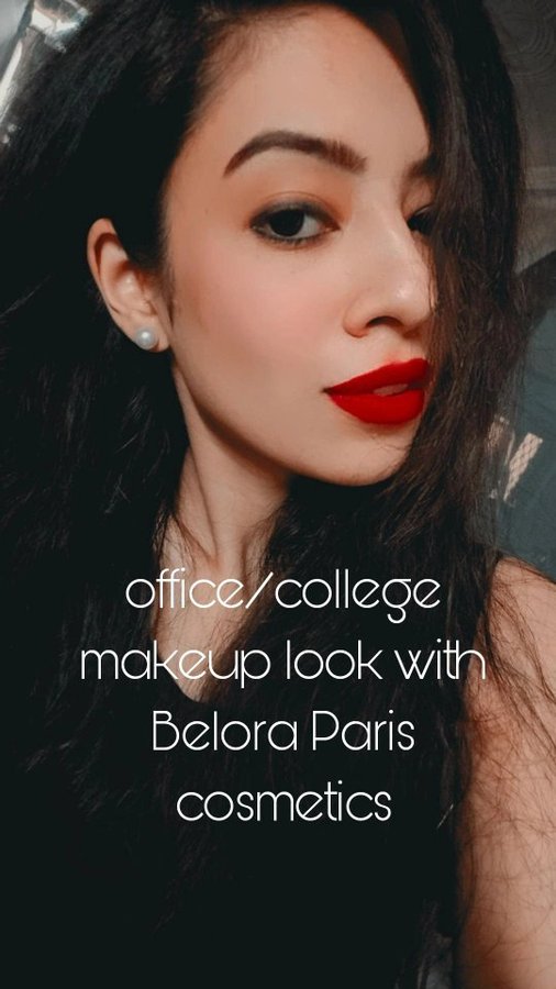 Instagram post by @ranabhawna_rb for Belora Cosmetics. Caption reads: ✨GRWM for office/college ft. BELORA Paris....