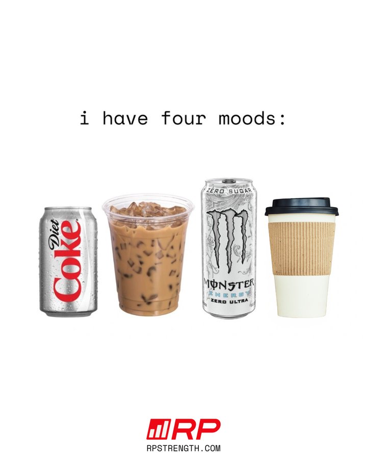 Instagram post by @nick.shaw.rp for RP Strength. Caption reads: Each drink unlocks a different personality. What’s....