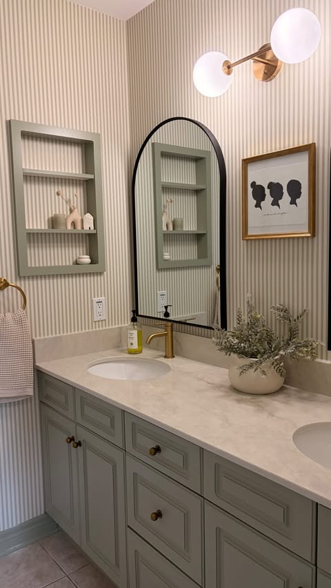 Instagram post by @ourclassichouse for Sandberg Wallpaper. Caption reads: [...] light green wallpaper from....