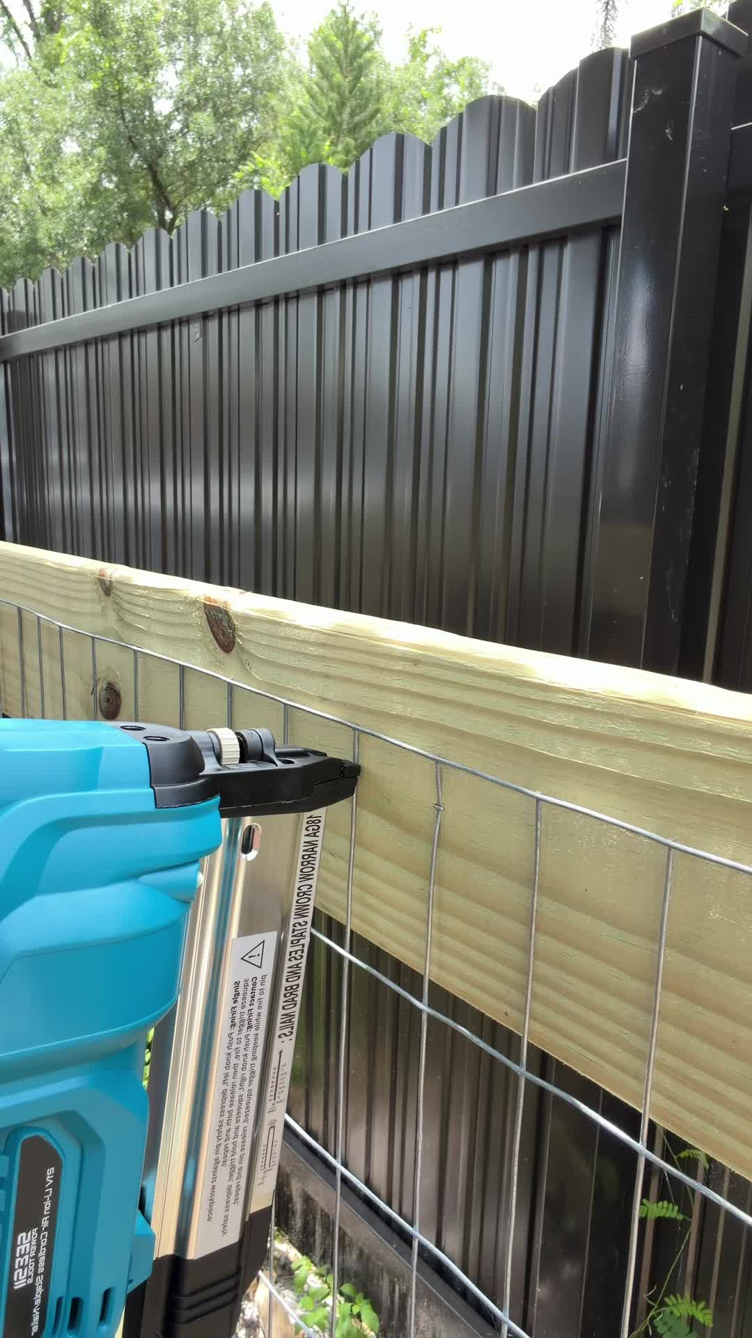 TikTok post by @machin.family.adv for SeeSii. Caption reads: [...] #nailgun #stapler #nailer #diy @SEESII Tools.