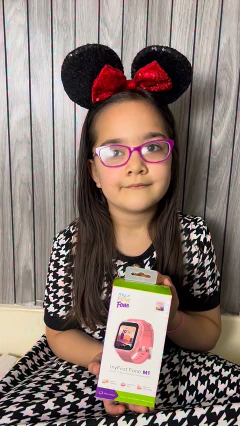 Instagram post by @little_amaya_in_wonderland for myFirst. Caption reads: AD|| MyFirst Fone M1 Do you still need a Christmas....