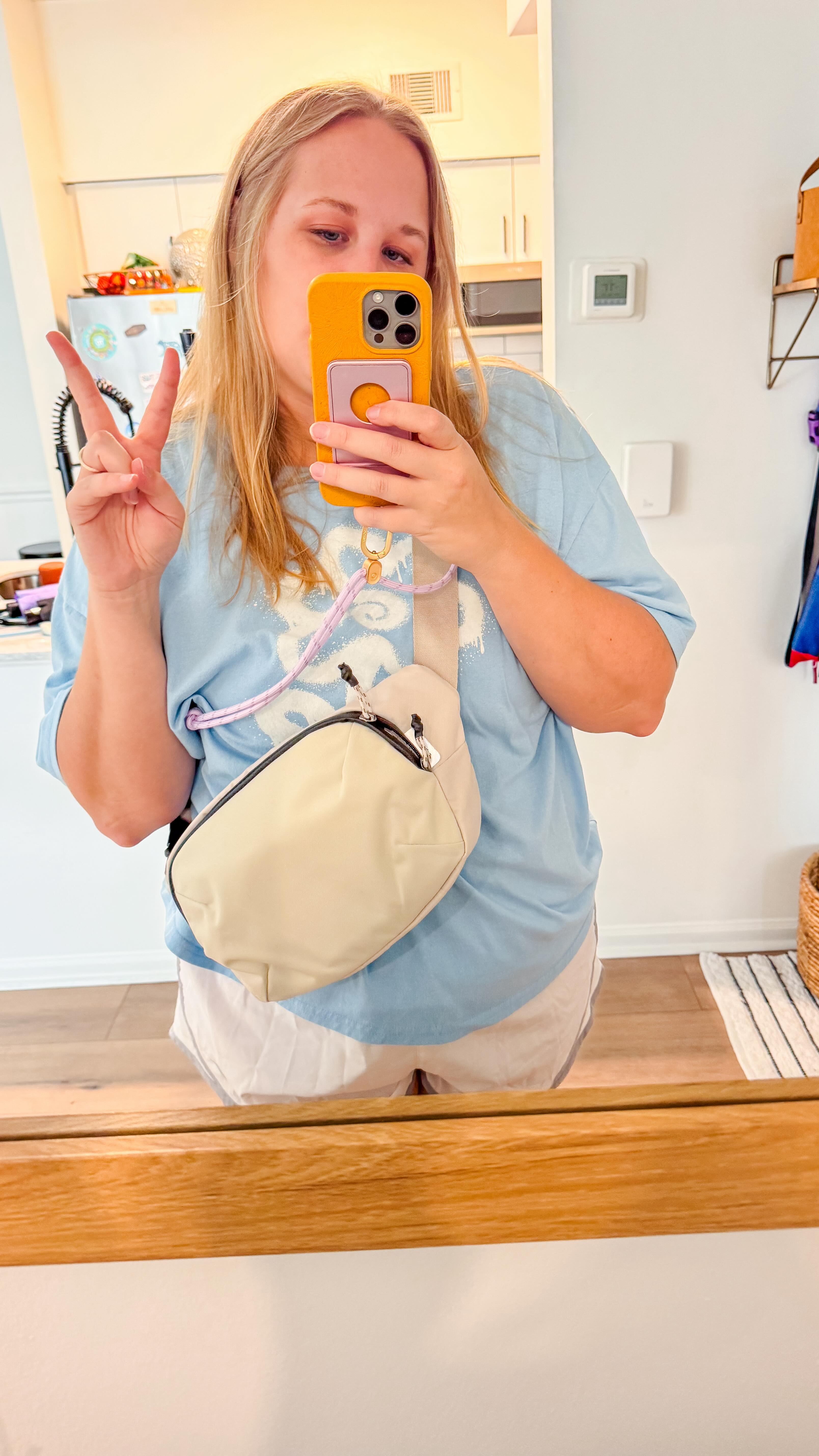 Instagram post by @kaylaandmarkalan for Orbitkey. Caption reads: I got a new park bag!! Thank you @orbitkey for....