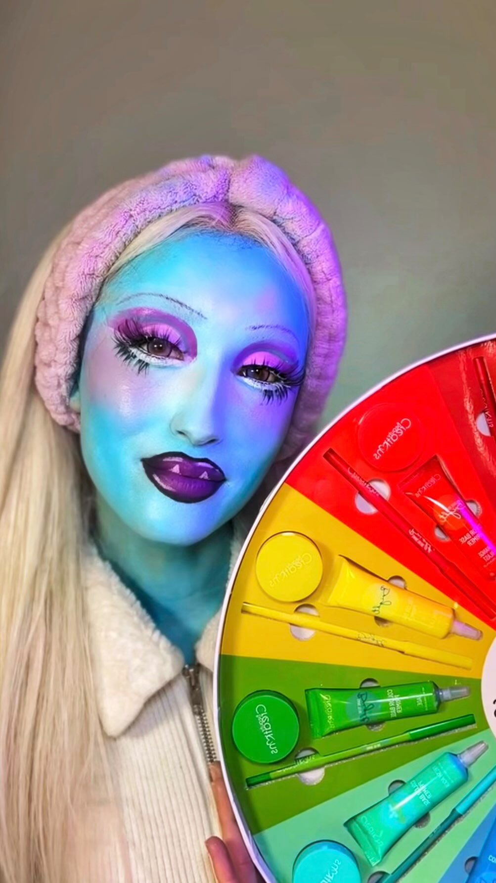 Instagram post by @alexluvsmakeup for Beauty Creations Cosmetics. Caption reads: Can you guess which Monster High Character this....