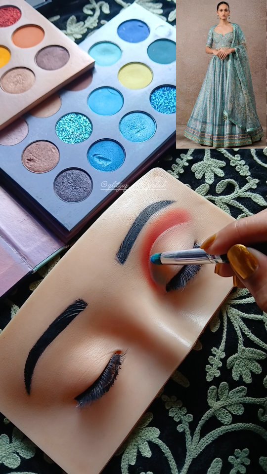 Instagram post by @glitzup_with_palak for Colorbar Cosmetics. Caption reads: Watch YouTube video for step by step tutorial....