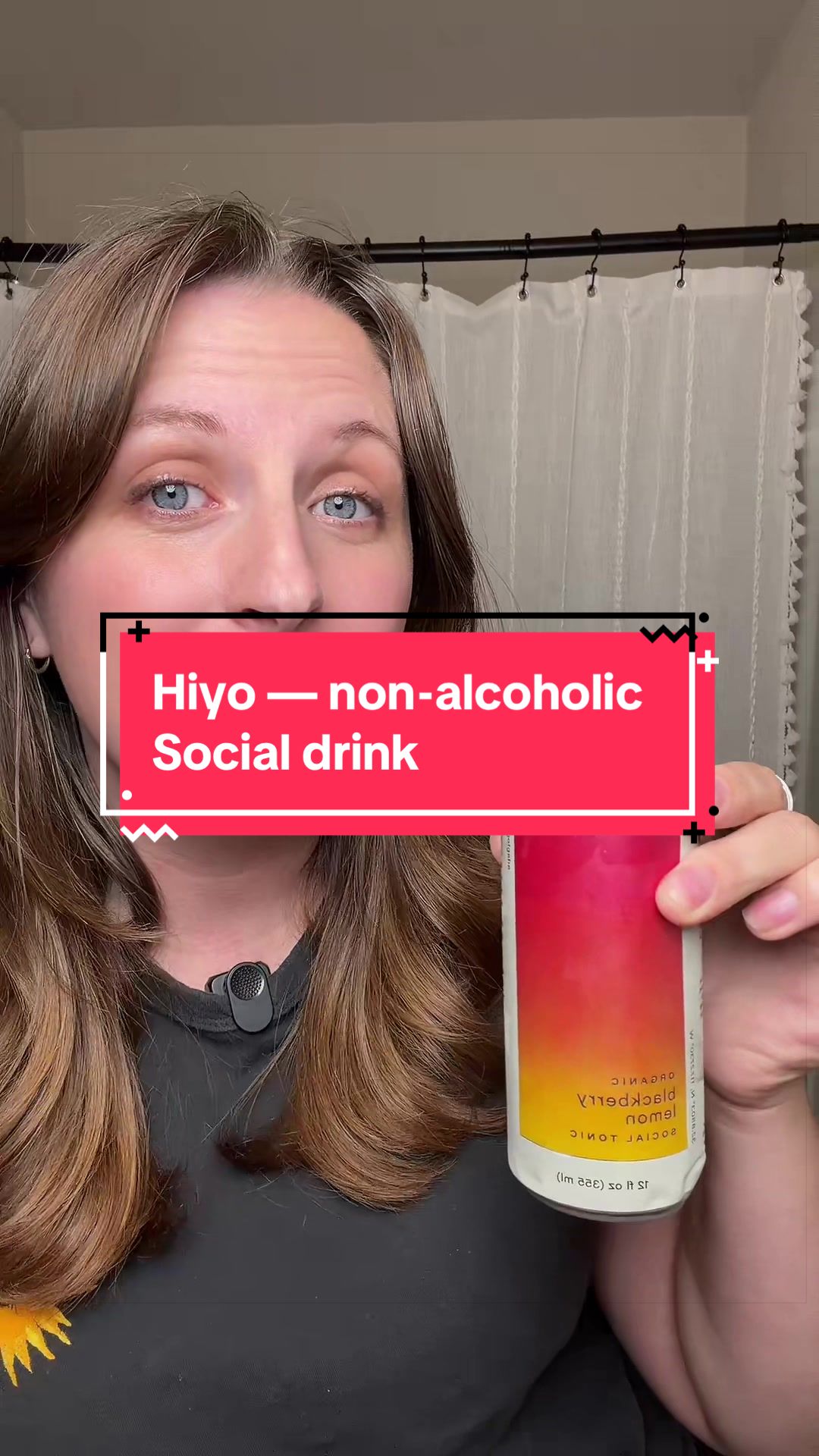 TikTok post by @themindfulmom.co for hiyo. Caption reads: Trying @drink hiyo instead of alcohol lately and I....