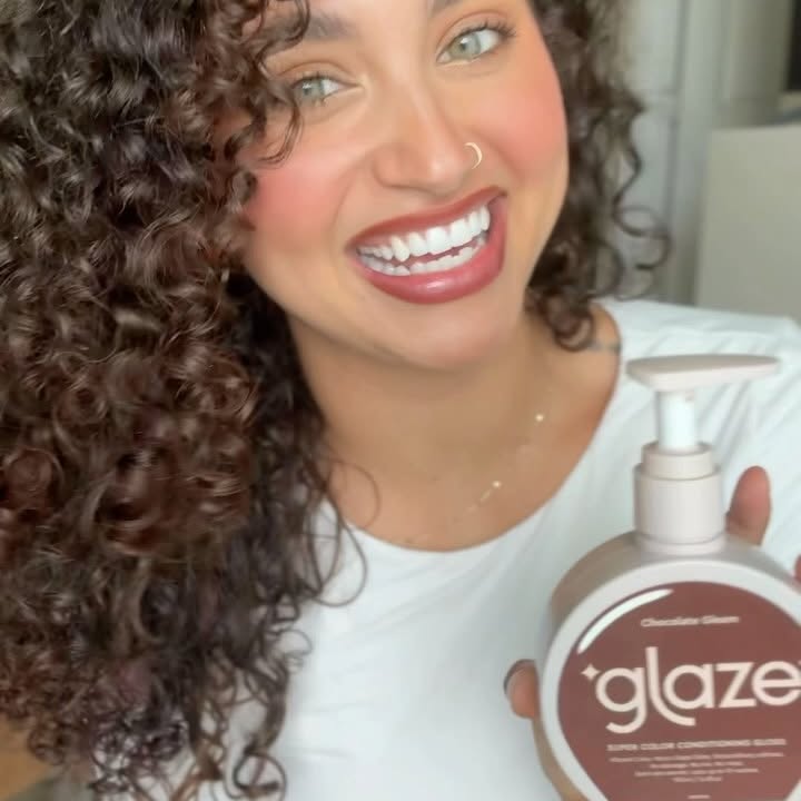 Instagram post by @thecaimancrew for Glaze Hair. Caption reads: Glaze is proof that dyeing your hair doesn’t have....