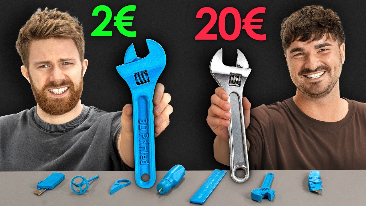 YouTube post by @tomarylul for Thingiverse. Caption reads: What can 3D-printed tools do? 10 tools tested!.