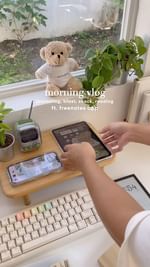 Instagram post by @kreamynotes for Braun. Caption reads: mini vlog🌱 and journaling with my ipad....