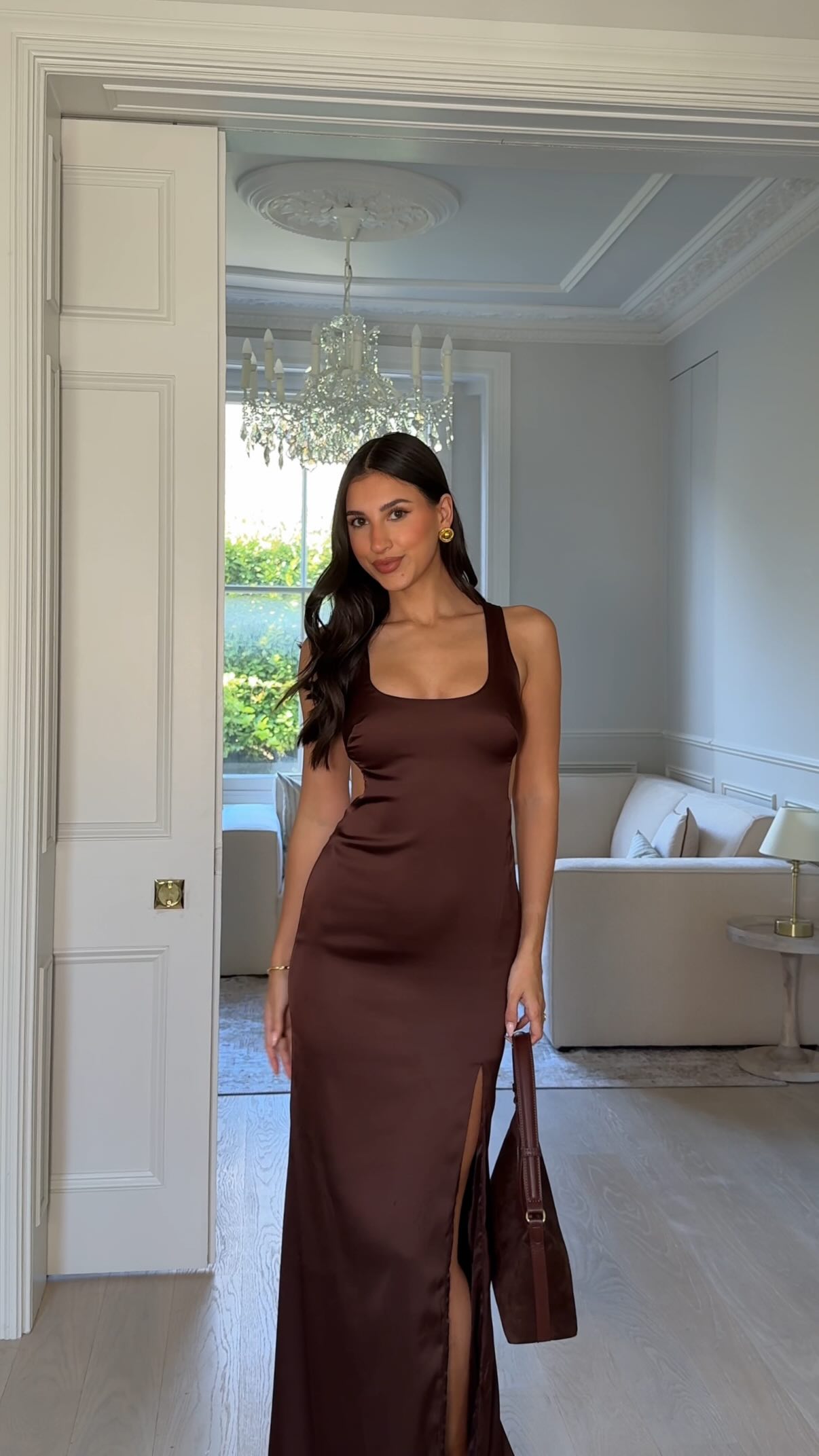 Instagram post by @yasminbright for OH POLLY. Caption reads: autumn browns🤎 @ohpolly ad.