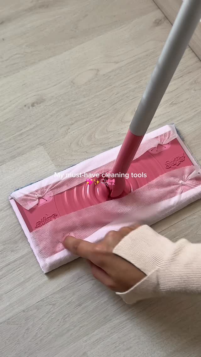 Instagram post by @cleangior for Scrub Daddy. Caption reads: My all-time fave cleaning must-haves 💖🫧✨🎀 I....