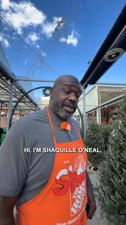 Instagram post by @shaq for The Home Depot. Caption reads: The Garden Center got a major assist today 💪....