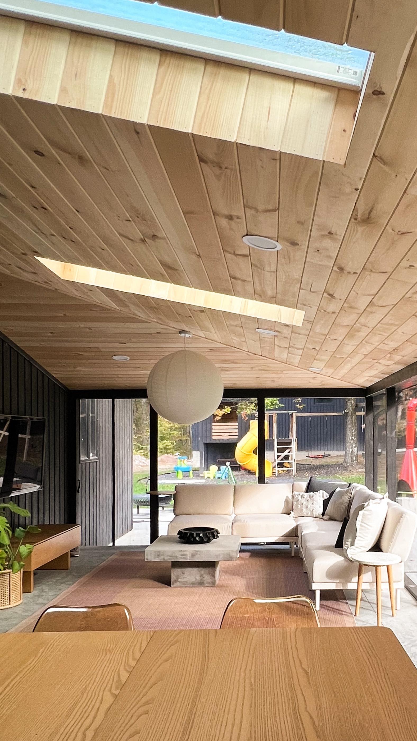 Instagram post by @ourmodernhome for Burrow. Caption reads: [...] just be together. So we partnered with....