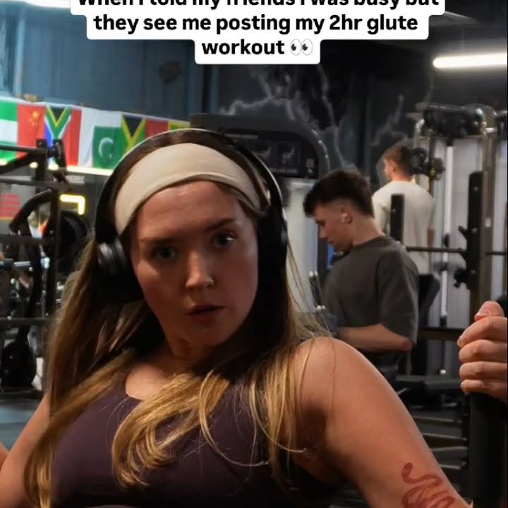 Instagram post by @fitness.with.bebe for Powerlete. Caption reads: Caught me red handed 😅👀

Wearing @powerlete DC....