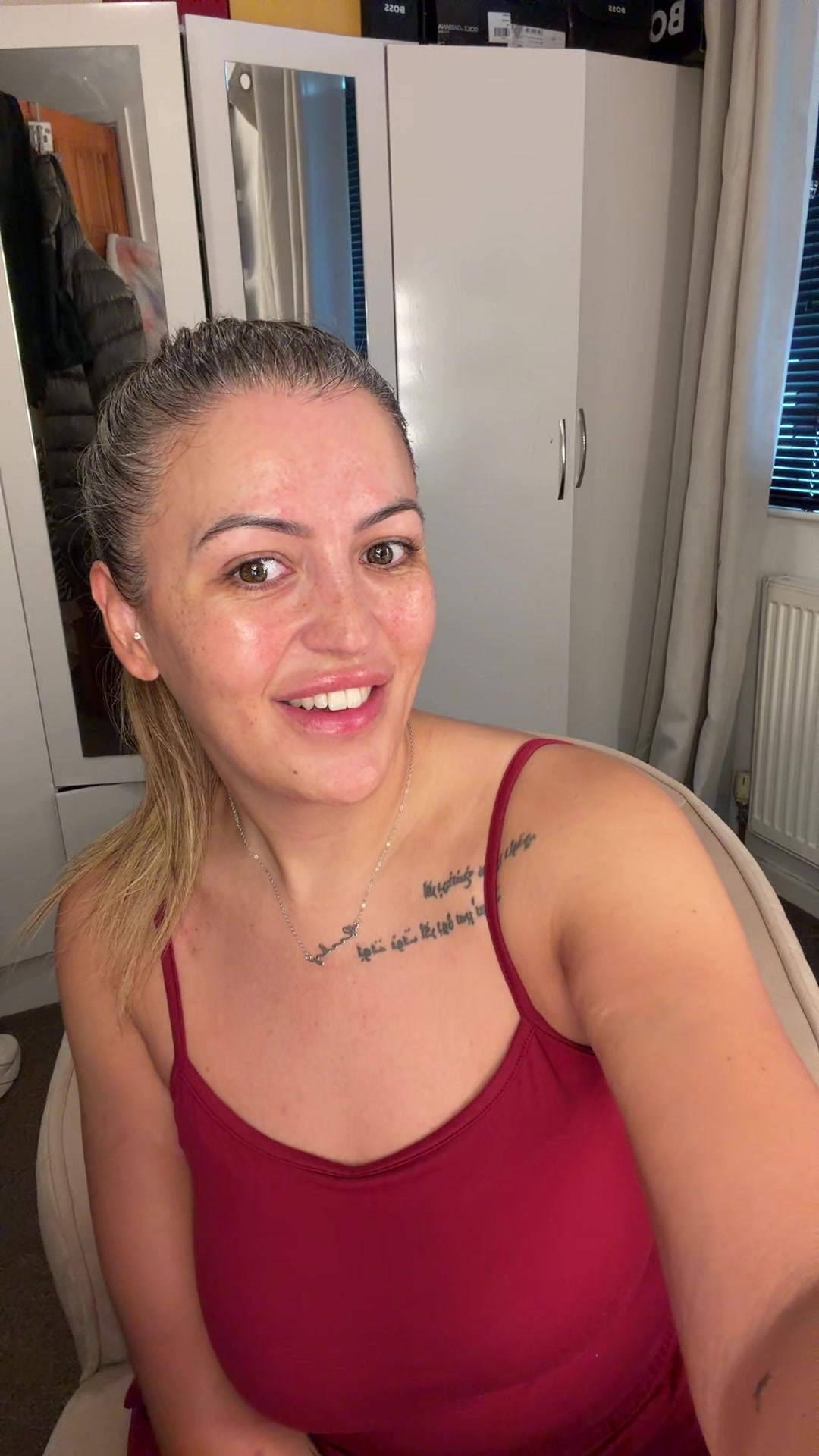 TikTok post by @amyduleyx for Kanzen Skincare. Caption reads: [...] UK @UKLASH @PEPTIGENUK @ELEMIS @Kanzen....