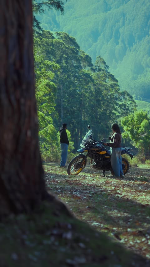 Instagram post by @pranav_sp for Royal Enfield. Caption reads: [...] of this beauty! #Himalayan450 #RoyalEnfield....