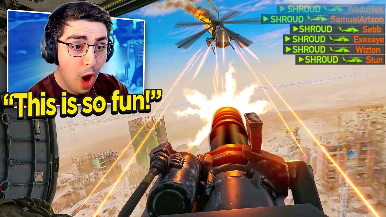 YouTube post by @shroud for Logitech G. Caption reads: SHROUD TRIES BATTLEFIELD 6'S NEW GAME MODE.