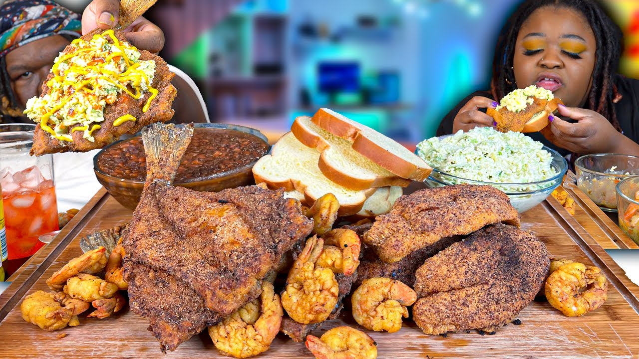 YouTube post by @hashtagthecannons for Coldest. Caption reads: FISH FRIDAY! CRISPY FRIED CROAKER, BAKED BEANS, &....