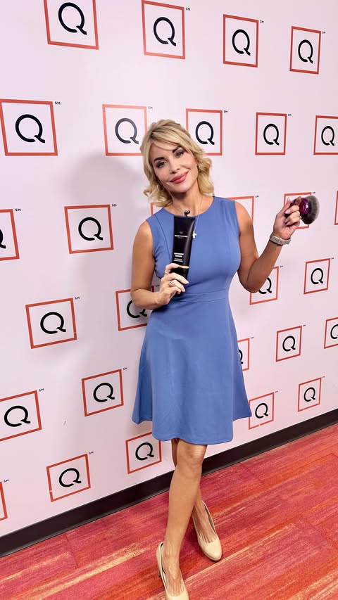 Instagram post by @mwestmore for QVC. Caption reads: [...] me for a full hour of @westmorebeauty on....