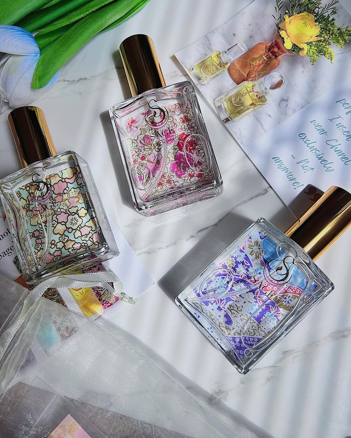 Instagram post by @reviewinh1.3.6.9 for The Sage Lifestyle. Caption reads: Affordable perfumes that smell incredibly....