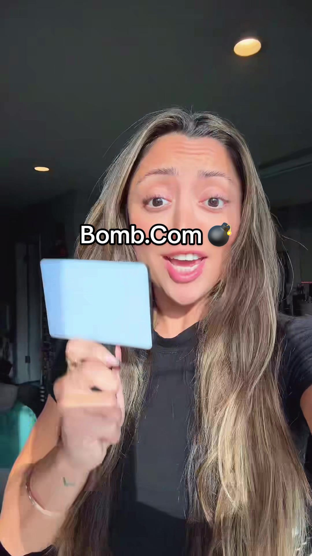 TikTok post by @jazminejlucero for Bomb Cosmetics UAE. Caption reads: Highly recommend!!! 😅😜🤣✨🙌🏾💡🫶🏽🤍....