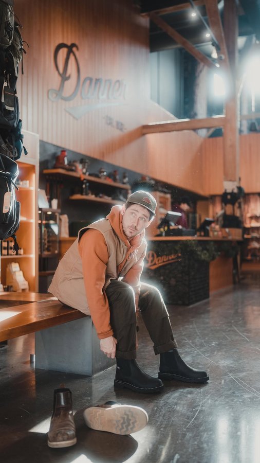 Instagram post by @ryan_field_ for Danner. Caption reads: [...] shopping for my loved ones than the....