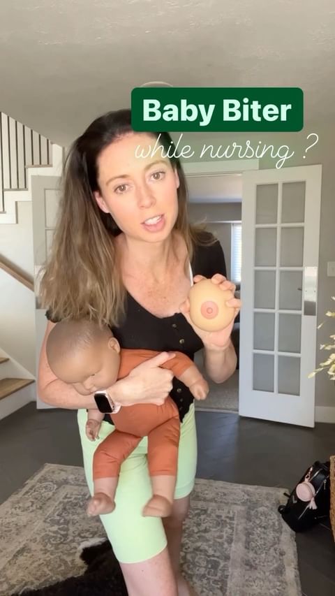 Instagram post by @breezy__babies for Motherlove Herbal Company. Caption reads: 🦷Biting when nursing🤱🏼
One common theme I’ve....