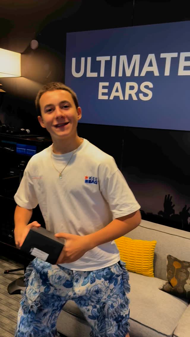 Instagram post by @aronthebassist for Ultimate Ears. Caption reads: Big thank you to @ultimateearspro for making my....