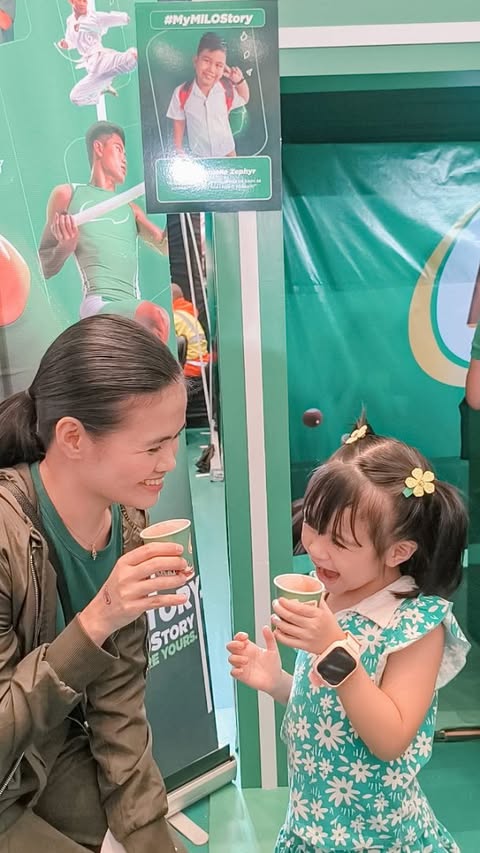 Instagram post by @mommyyats for Milo Perú. Caption reads: From being a MILO kid to raising one — full circle....