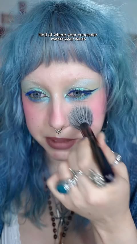 Instagram post by @pippambarnes for KALEIDOS. Caption reads: [...] & blush lovers lol product is....