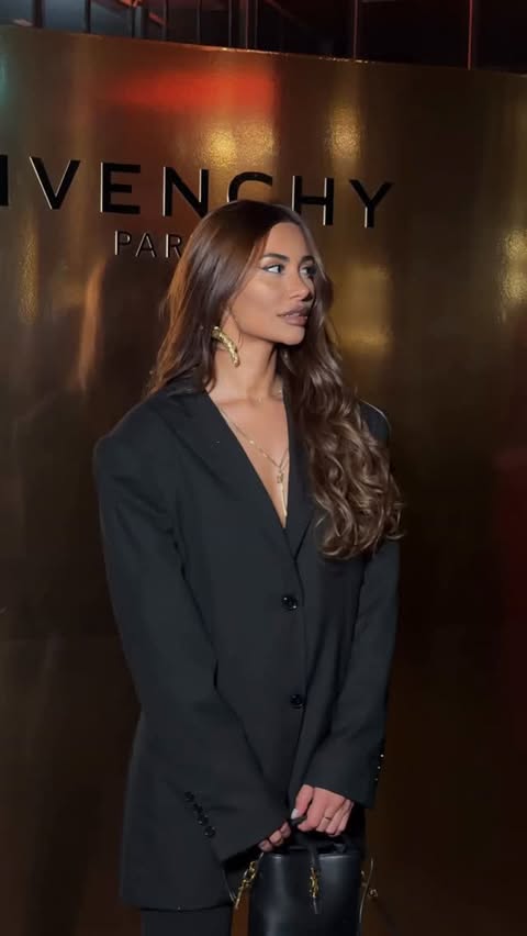 Instagram post by @hadjievaaytach for Givenchy Beauty. Caption reads: The presentation of the new Givenchy L’Interdit....