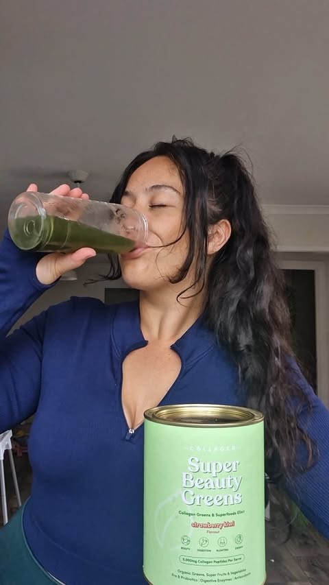 Instagram post by @raising_four_ for The Collagen. Caption reads: Busy mum life = chaos, snacks, and zero quiet time....