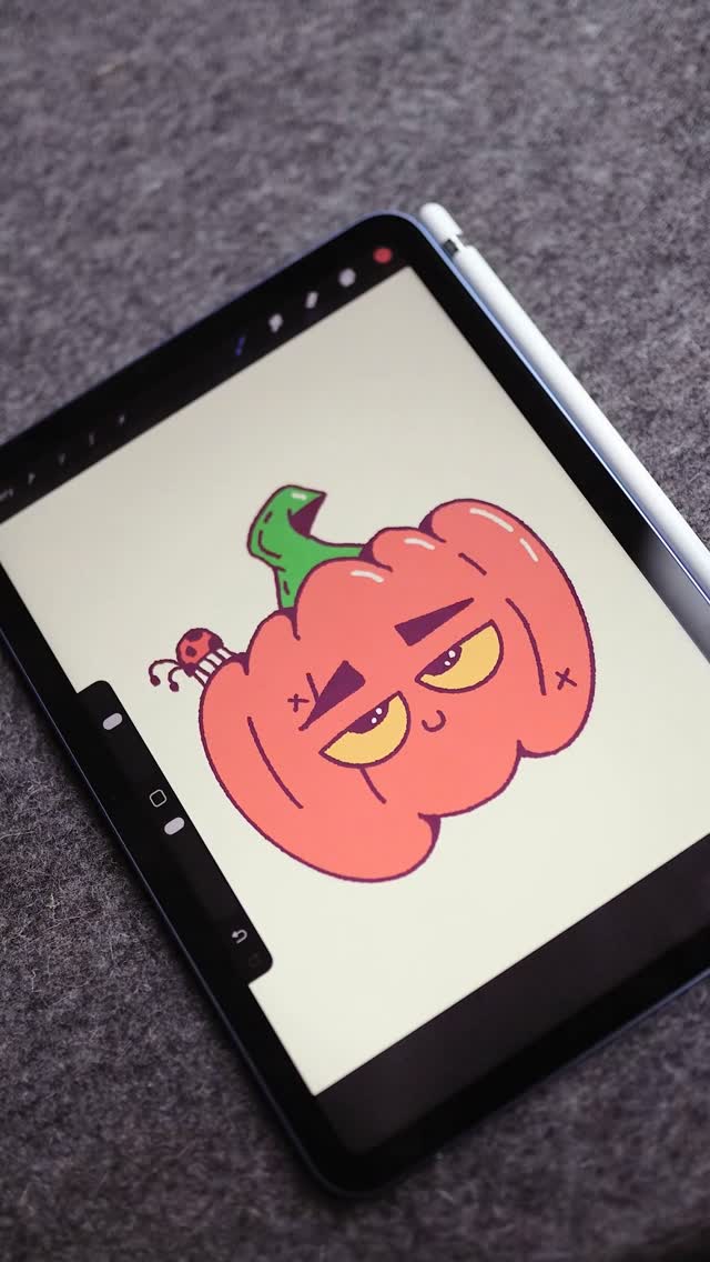 Instagram post by @codyabanks for Procreate. Caption reads: What should I draw next? #procreate #halloween....