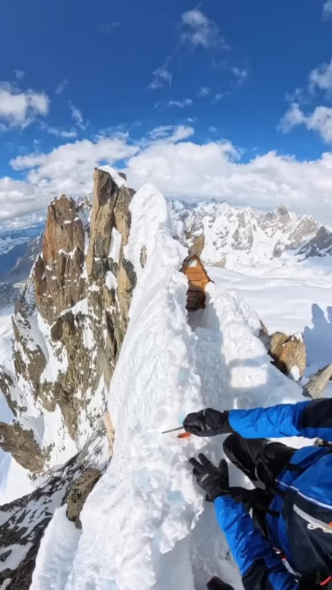 Instagram post by @josefwittibschlager for Mammut. Caption reads: [...] Life was never an Option. I swear.🤭🤞....