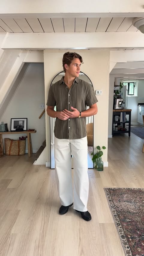 Instagram post by @camgcooper for Bonobos. Caption reads: Styling the essential Montauk Shirt from @bonobos....