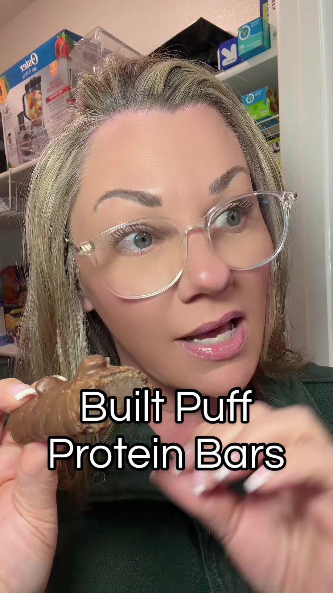 TikTok post by @rachelcbee for BUILT Bar. Caption reads: [...] even have the good flavors. Plus, BUILT Bars....