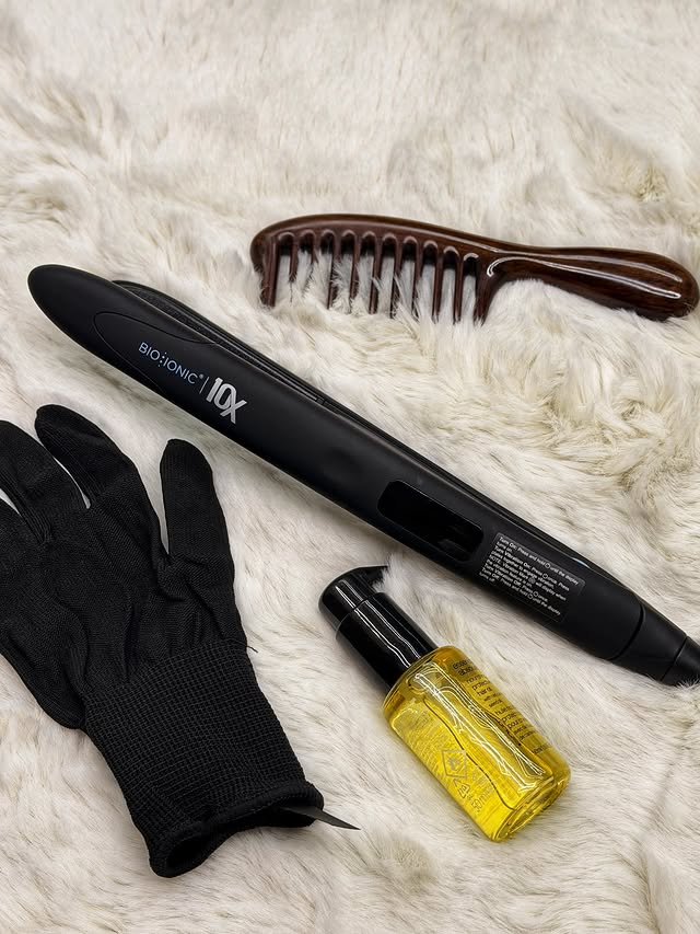 Instagram post by @viviantugc for Bio Ionic. Caption reads: [...] shiny, effortless ✨ The Bio Ionic 10X Pro....