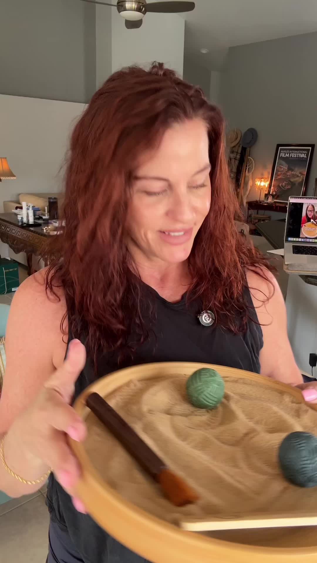 TikTok post by @thekerijohnsonn for Enso Sensory. Caption reads: [...] #NervousSystemReset #zengarden @enso sensory.