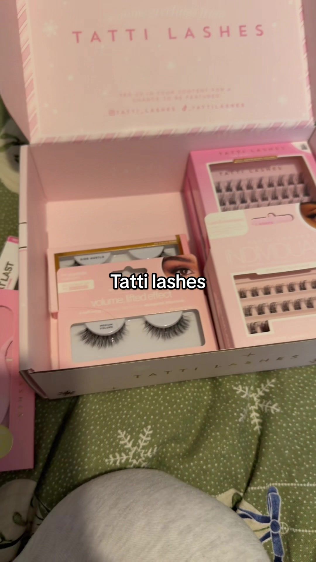 TikTok post by @stacigem for TATTI LASHES. Caption reads: Incredible bundles from @TATTI LASHES The perfect....