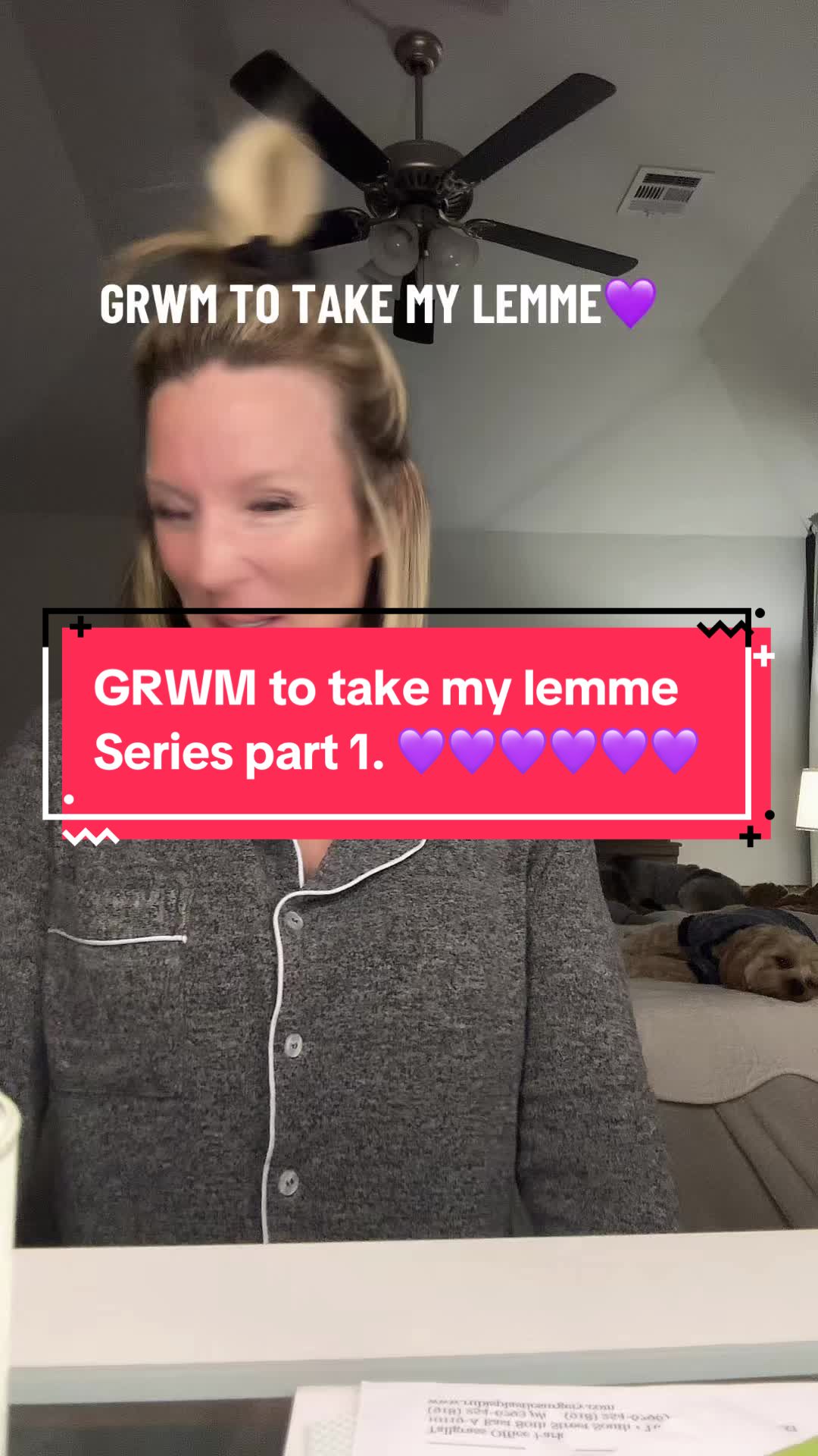 TikTok post by @okiemomlife for Lemme. Caption reads: So good💜  @lemme #lemme #grwmroutine .