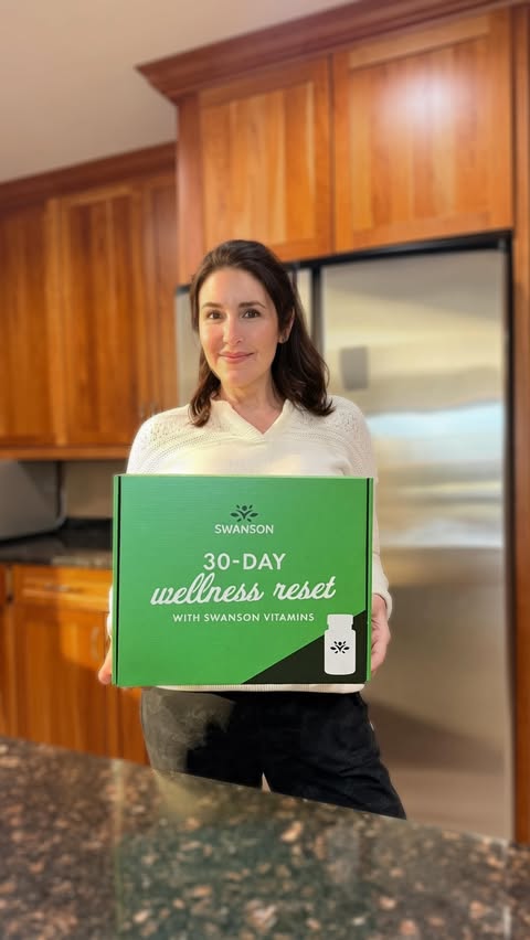 Instagram post by @evolvingover50 for Swanson Health. Caption reads: [...] I love this Wellness Reset Box from....