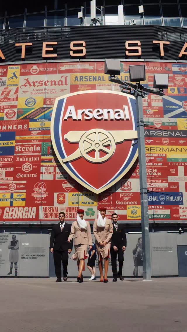 Instagram post by @arsenal for Emirates. Caption reads: Emirates Cup fever ⚡️

🤝 @emirates.